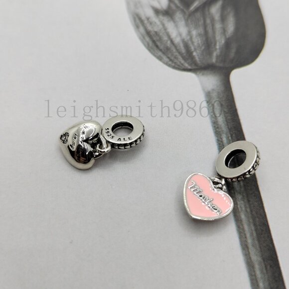 Pandora Mother & Daughter Hearts Dangle Charm - Picture 3 of 6